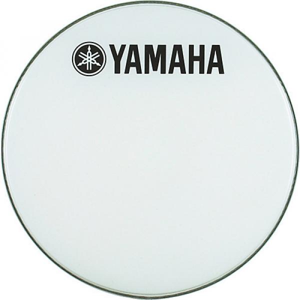 Yamaha Marching Bass Drum Head with Fork Logo White 32 in.