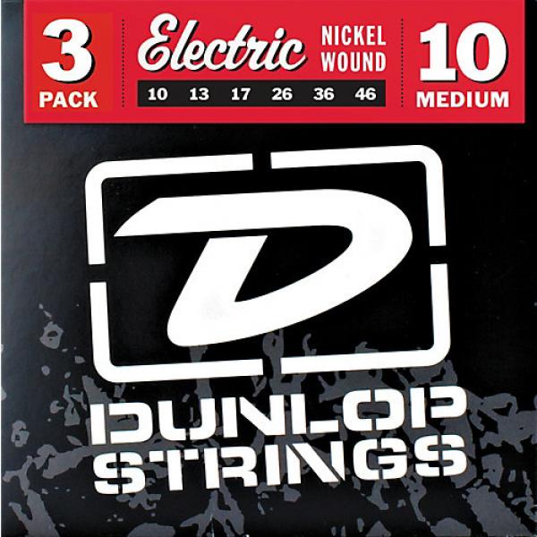 Dunlop Nickel Plated Steel Electric Guitar Strings Medium 3-Pack
