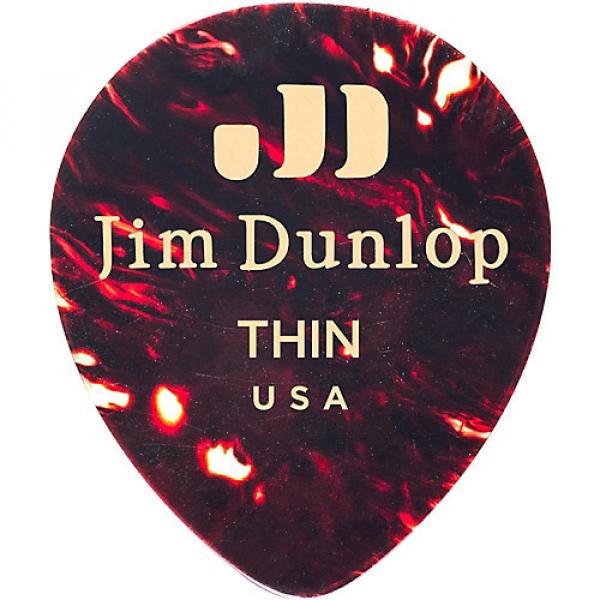 Dunlop Celluloid Teardrop, Shell Guitar Picks Thin 72 Pack