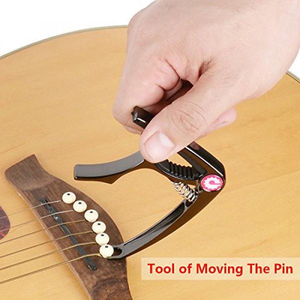 JRZOUR Guitar Package19 in 1(Tuner/Strap/Capo/Pin/Pick)for Tune Acoustic , Electric Guitar, Bass, Ukulele and Violin, Accurate, Fast, Turn 360 Degrees, Chromatic, Electronic