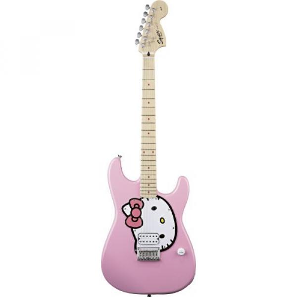 Fender Squier Hello Kitty Strat Guitar, Pink
