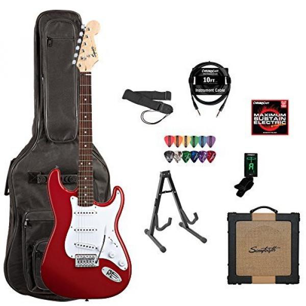 Musical Instruments  031-0001-540 by  Squier Bullet Strat Electric Guitar with Tremolo and Accessories, Fiesta Red