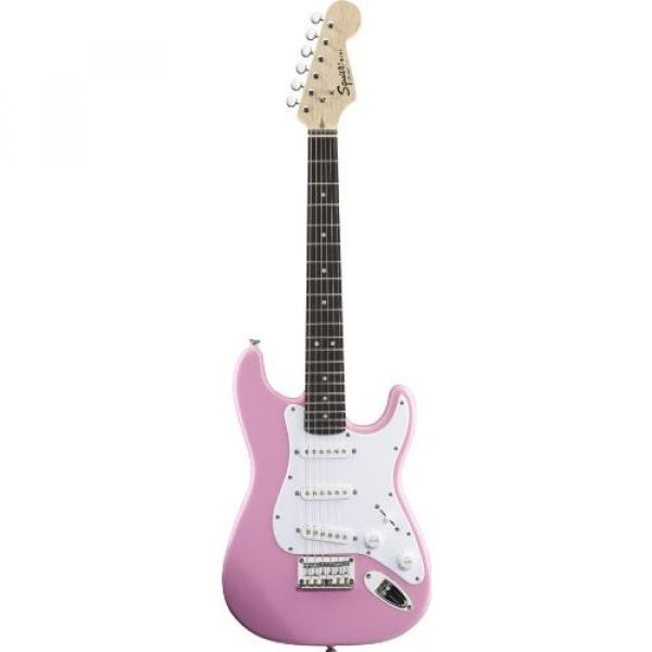 Squier by Fender Mini Strat Electric Guitar with Gear Guardian Extended Warranty - Pink