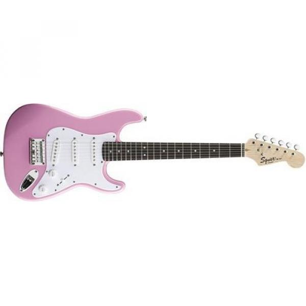 Squier Mini Stratocaster Electric Guitar (Pink)