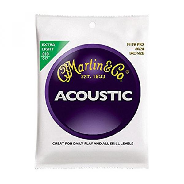 Martin M170 80/20 Acoustic Guitar Strings, Extra Light 3 Pack