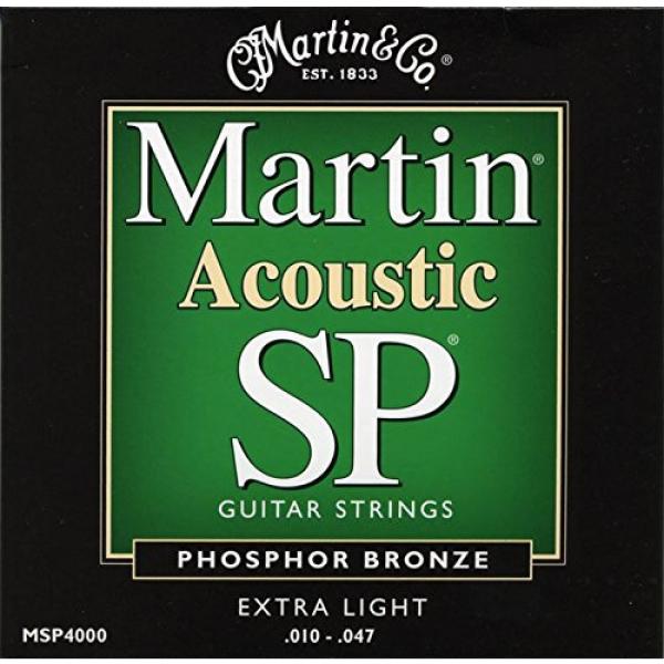 Martin MSP4000 SP Phosphor Bronze Acoustic Guitar Strings, Extra Light
