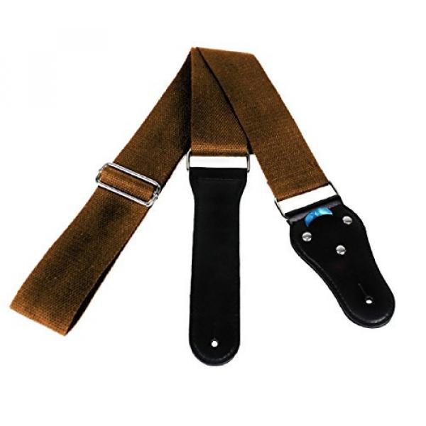 Acoustic Guitar Strap - Soft Cotton no Slide During Playing and Cut Into Your Body Like Nylon - Wide Adjustment Range and Secure Leather Holes-Suitable for All Ages - Classical Design