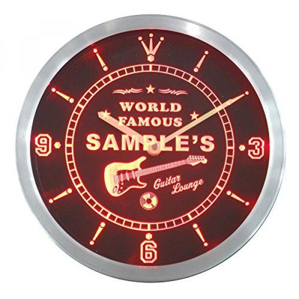 ncpf1016-b MARTIN'S Famous Guitar Lounge Beer Pub LED Neon Sign Wall Clock