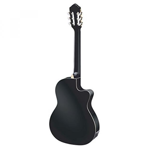 Ortega Guitars RCE145LBK Family Series Pro Left Handed Nylon 6-String Guitar with Spruce Top, Mahogany Body and Pickup