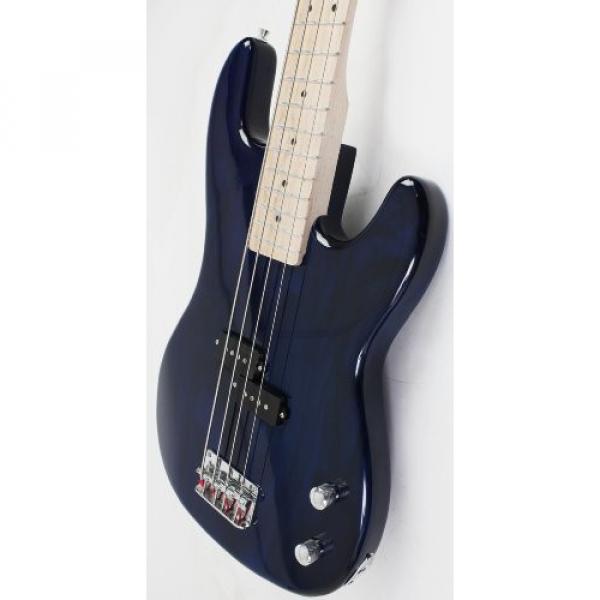 Full Size Electric Bass Guitar Starter Beginner Pack with Amp Case Strap Blue Package