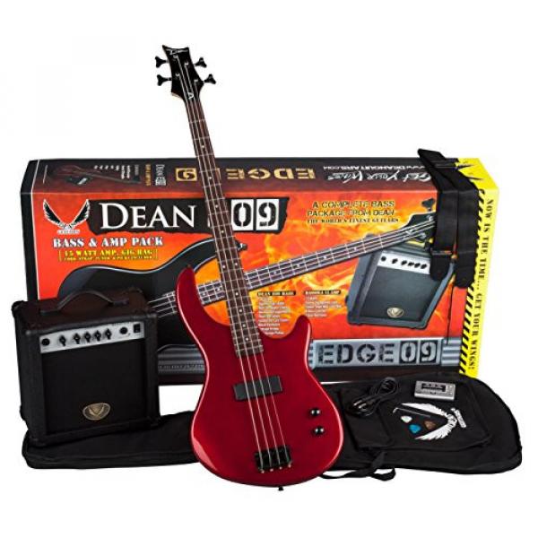 Dean Starter Bass Pack with Edge 09 Bass, Metallic Red