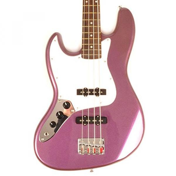 SX Ursa 2 RN PK MPP LH Full Size Left Handed Purple Bass Guitar Package w/Amp, Carry Bag and Instructional Video