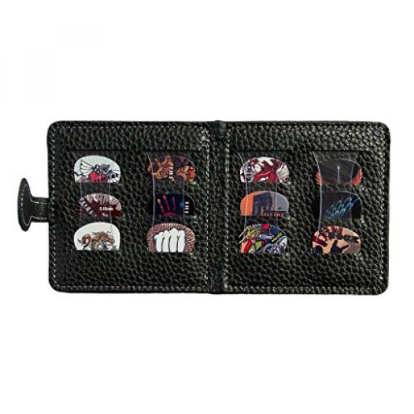Pocket Sized Electric Acoustic Bass Guitar Accessory Plectrum Wallet Pouch with 12 Plectrums Included