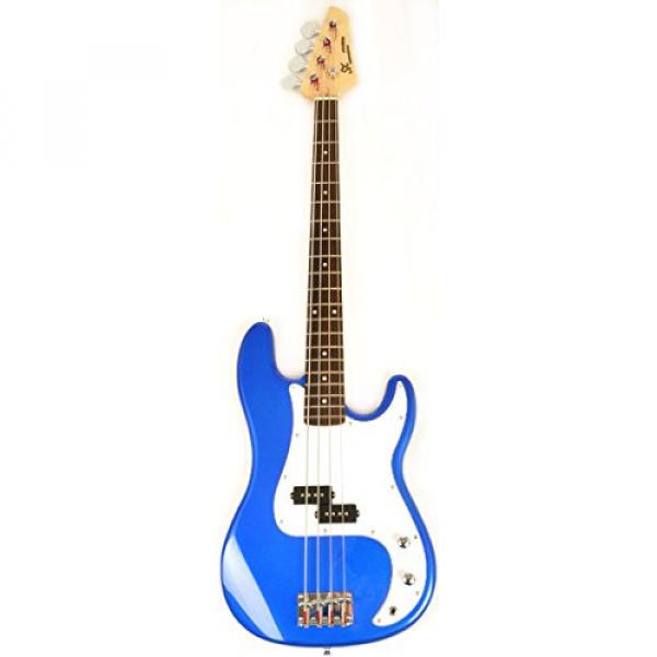 Ursa 1 RN PK EB Full Size Electric Bass Guitar Package Blue w/BA1565 Amp, Carry Bag &amp; Video Instruction
