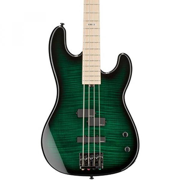 ESP LMM4FMDSTGSB Bass Guitar, Dark See Thru Green Sunburst