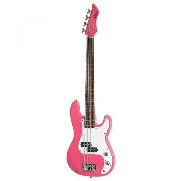 It&rsquo;s All About the Bass Pack - Pink Kay Electric Bass Guitar Medium Scale w/Honey tone Mini Amp &amp; Tuner