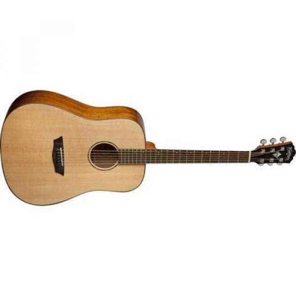 Washburn Solid Wood Series WD150SW Dreadnought Acoustic Guitar, Natural