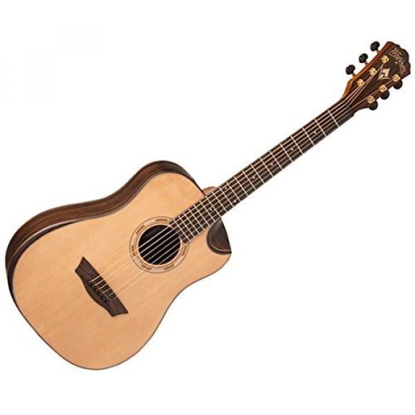 Washburn WCDM25SK Comfort Series Dreadnought 6-String Acoustic Guitar - Natural