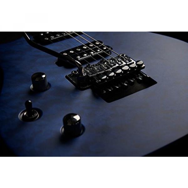 Washburn Parallaxe PXM Series Lefty Electric Guitar - Quilt Trans Blue