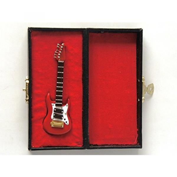 Red Washburn Electric Guitar Miniature 1/12th Scale Musical Instrument In Black Vinyl Case With Metal Clasp