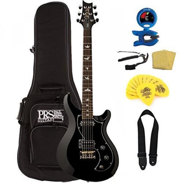 PRS S2 Vela Electric Guitar, Bird Inlays, Black, w/ guitarVault Accessory Pack