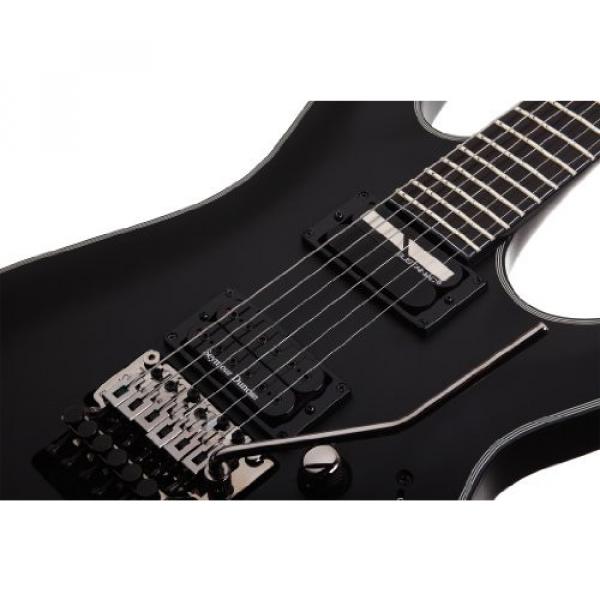 Schecter Blackjack Slim Line Series C-1 FR Sustainiac 6-String Electric Guitar, Satin Black