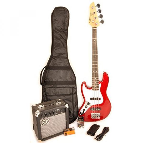 Ursa 2 JR RN PK CAR Left Handed Red 3/4 Size Bass Guitar Package w/Free Carry Bag, Amp and Instructional Video