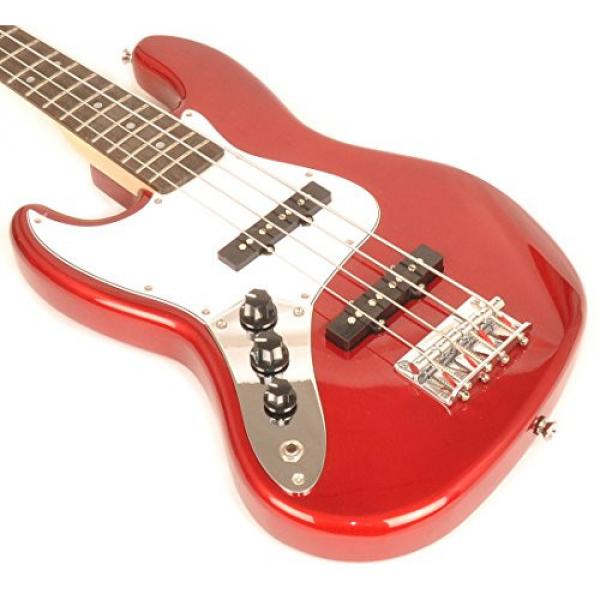 Ursa 2 JR RN PK CAR Left Handed Red 3/4 Size Bass Guitar Package w/Free Carry Bag, Amp and Instructional Video