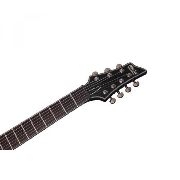 Schecter Blackjack Slim Line Series C-7 Left Handed 7-String Electric Guitar, Satin Black, with Passive Pickups