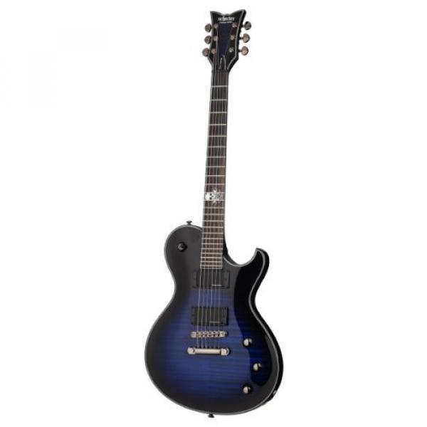 Schecter Blackjack Slim Line Series SOLO 6-String Electric Guitar, See-Thru Blue Burst, with Active Pickups