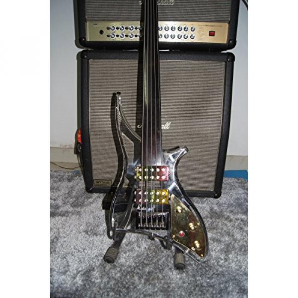 Starshine 5 strings fretless electric bass guitar acrylic body led light colorful ebony fingerboard (Colorful led)
