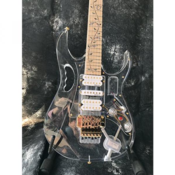Starshine IB style populer crystal electric guitar multi color led light frets gold hardware