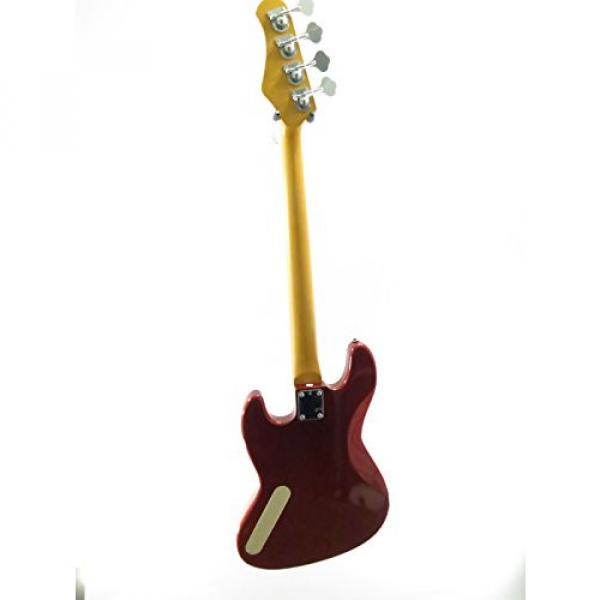 Effin Guitars model EJB/MRD Vintage Look Metallic Red Jazz Style Bass Guitar