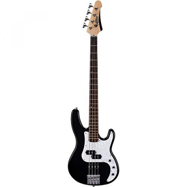 Mitchell TB500 Traditional Bass Guitar Black White Pearloid Pickguard