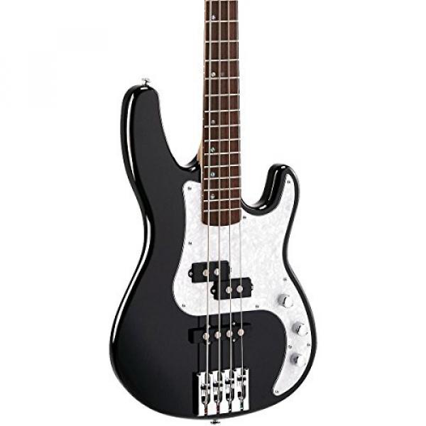 Mitchell TB500 Traditional Bass Guitar Black White Pearloid Pickguard