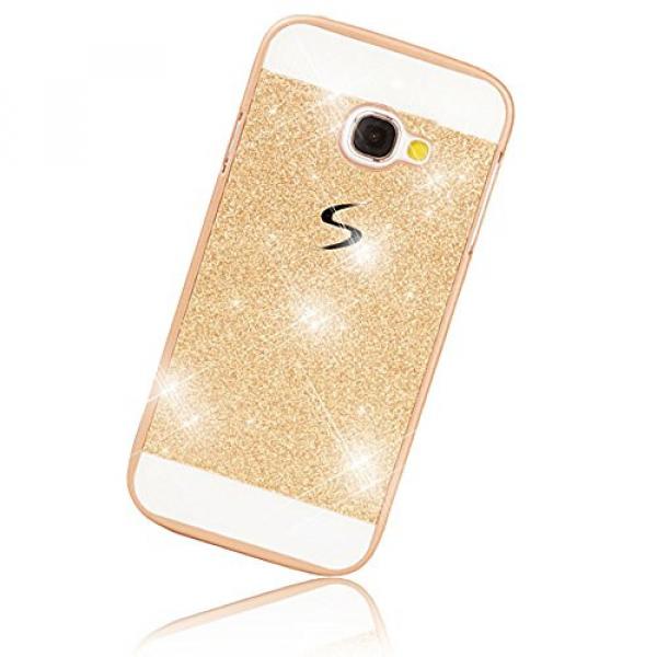 Galaxy A5 2016 Case,Sunroyal Hand Made AntidustLuxury Shiny Bling Lightweight PC Case with Crystal Sparkly Rhinestone Protective Cover for Samsung Galaxy A5 2016 SM-A510F,Gold