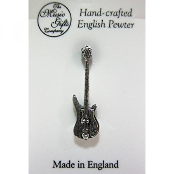 Handcrafted Pewter Pin - Bass Guitar